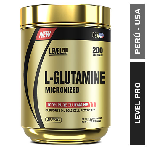 Glutamina 500 gr Level Pro
