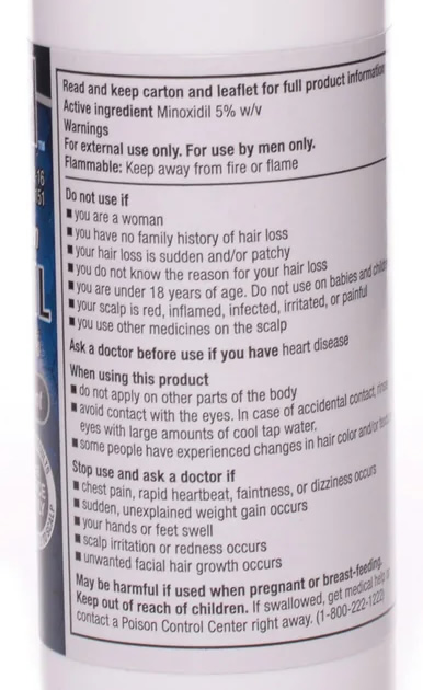 Minoxidil Composición