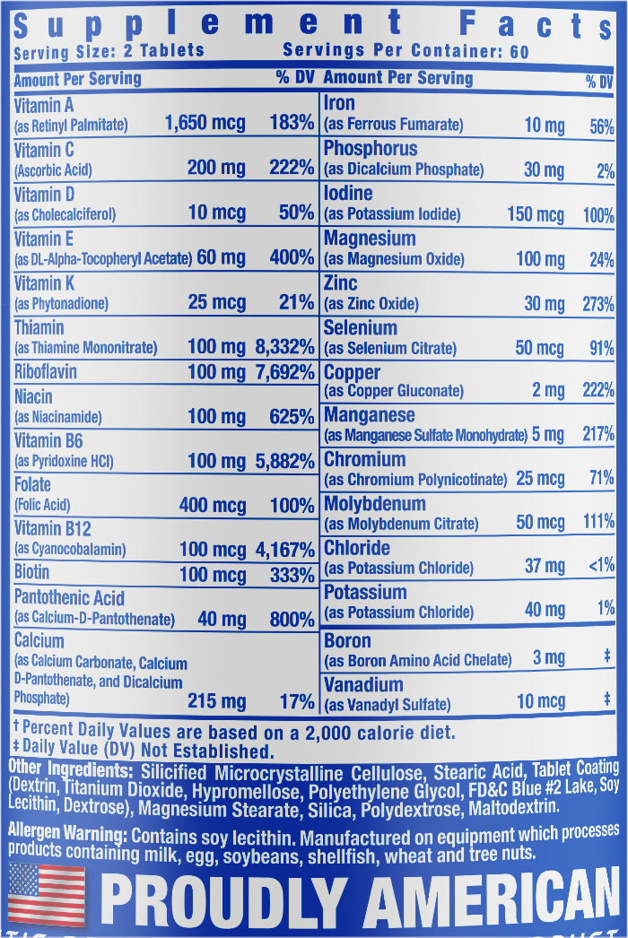 RC Vita Información Nutricional