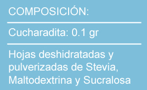 Stevia TMX Información Nutricional