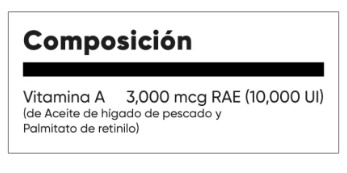 Vitamina A Mason Información Nutricional